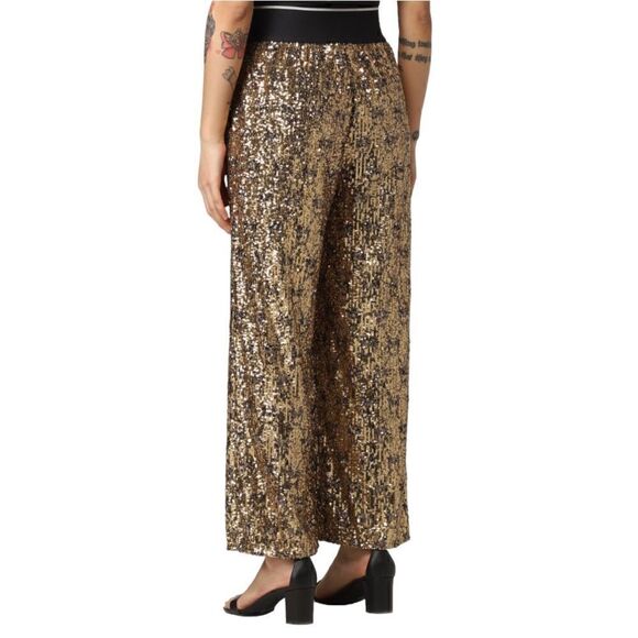 PINKO Pinko Palazzo Pants With Sequins Color Gold Size 40 IT USA 4 - Picture 7 of 7
